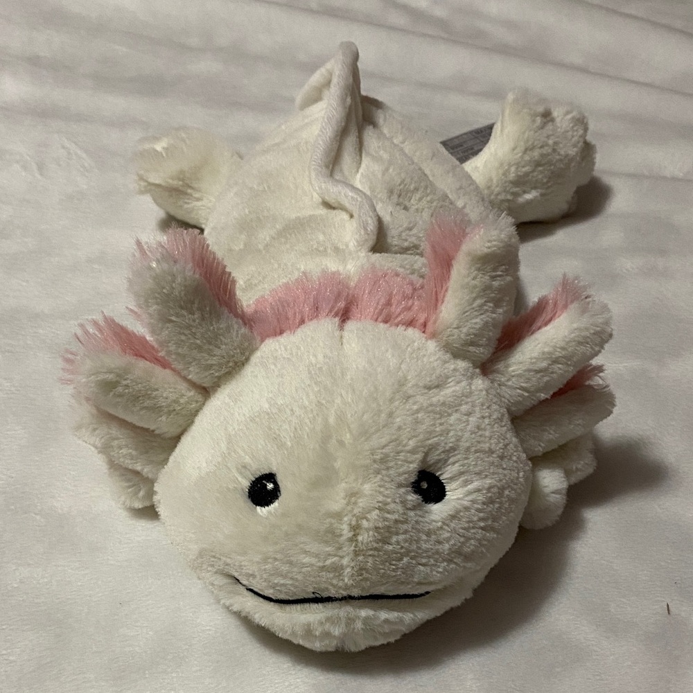 WARMIES White Axolotl Warmie , larger sized , soft plush , stuffed scented ¥